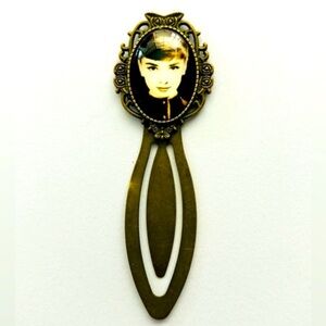 Audrey Hepburn Antique Style Metal Bookmark, NWT, Handmade